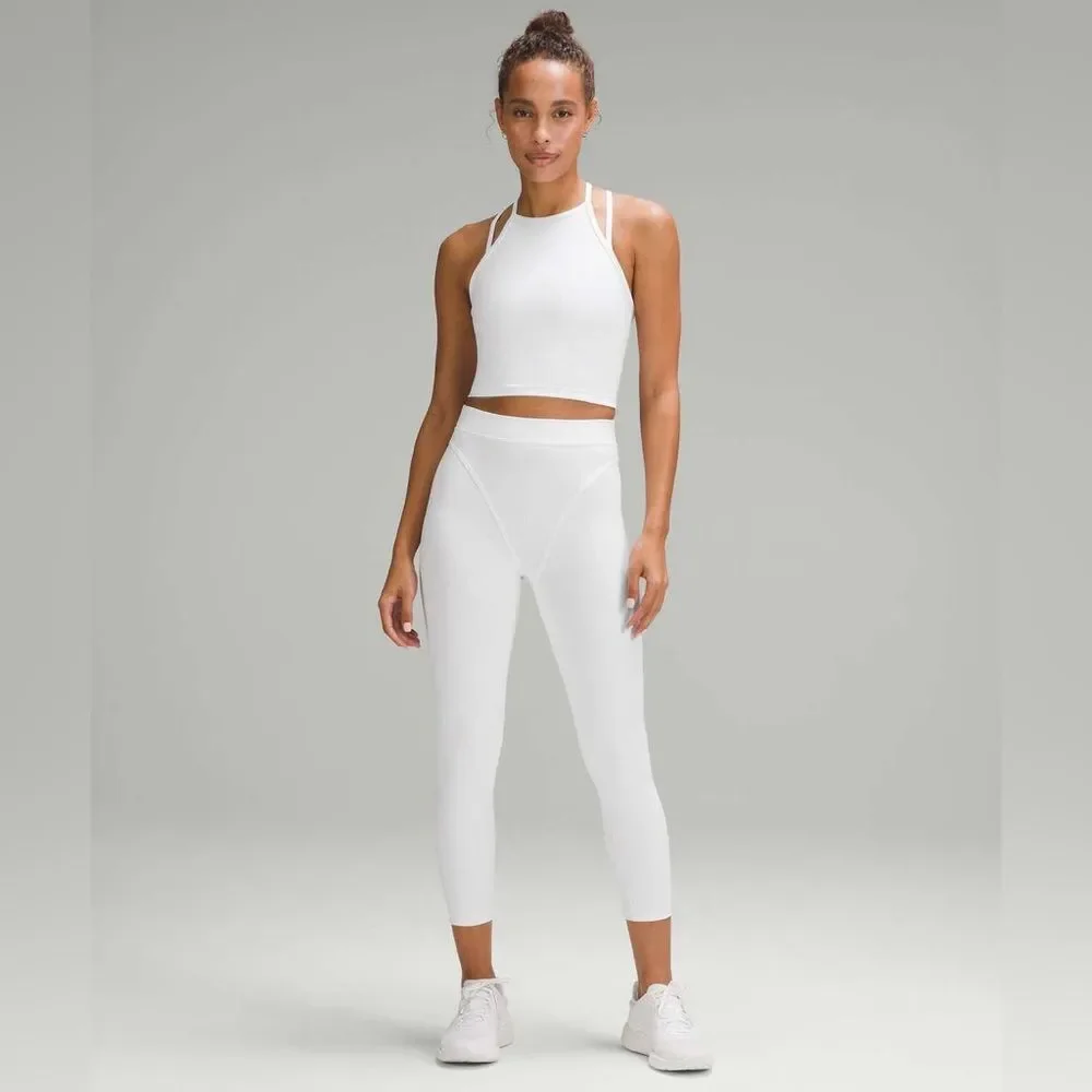 Lululemon Wunder Train Aerobic High-Rise Tight 25 Twill White 6 NWOT